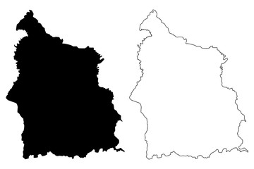 Sisaket Province (Kingdom of Thailand, Siam, Provinces of Thailand) map vector illustration, scribble sketch Sisaket map