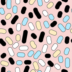 Handmade seamless pattern. Childish craft swatch for birthday card, baby nappy, wallpaper, school party advertising, shop sale poster, holiday wrapping paper, textile, bag print etc.