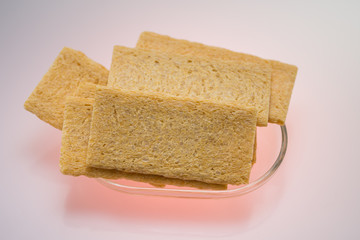 Grain  with buckwheat  in a gllas  bowl