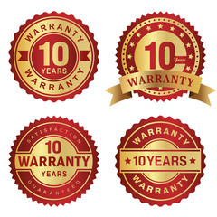 10 years warranty labels