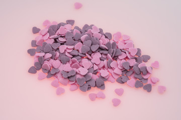 Purple ,Pink Candy Hearts,Colorful sweetss, sprinkle   pile