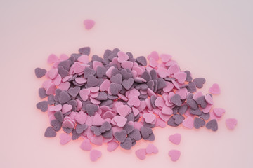 Purple ,Pink Candy Hearts,Colorful sweetss, sprinkle   pile