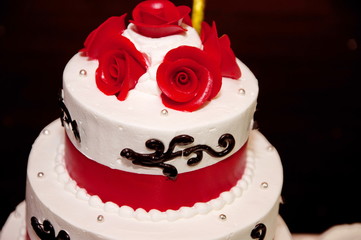  wedding cake at wedding reception.