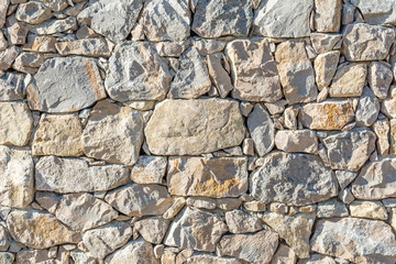 The wall is made of large stones