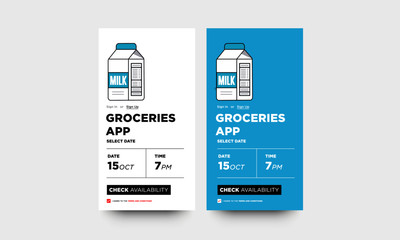 Milk Delivery Grocery App Interface Design