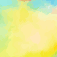 abstract yellow  blue watercolor splash background.art by painted image.Sunshine sky.
