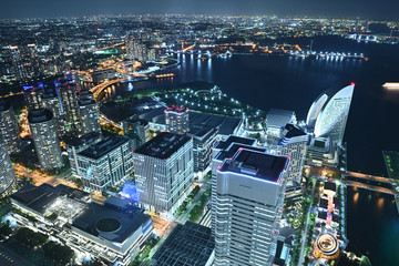 横浜みなとみらいの夜景