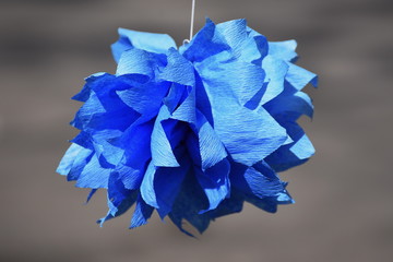 blue paper flower