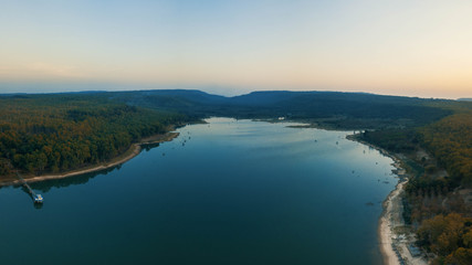 Fototapeta premium view of lake