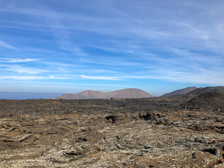 Timanfaya National Park at Lanzarote Island. Canary Islands, Spain.