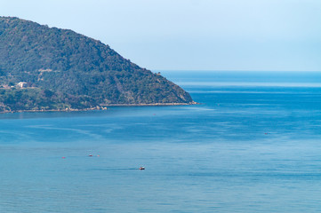 view on the harbor of Agropoli. Italy