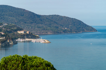 Fototapeta premium view on the harbor of Agropoli. Italy