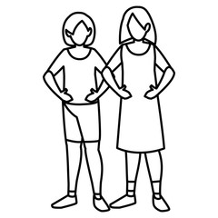 couple of girls avatars characters