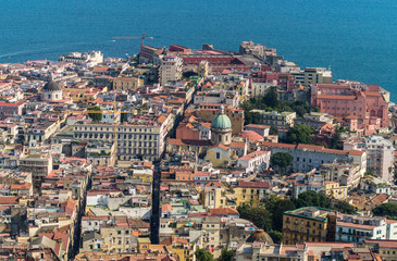Fototapeta na wymiar Naples skyline from Castel Sant'Elmo, Italy