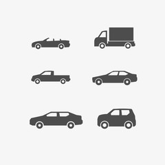 Fototapeta premium icons set cars