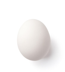 white egg isolated on white with clipping path