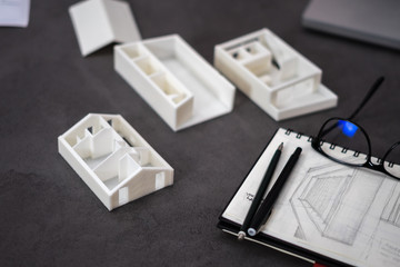Architekturmodelle Druck nach Skizze