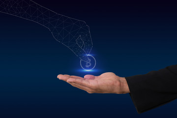 technology network send to bitcoin Businessman