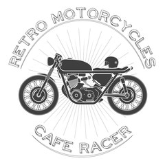 retro motorcycle caferacer logo