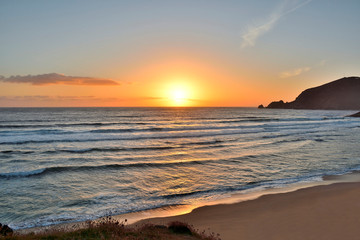 Fototapeta premium Sunset in Finisterre, Galicia, Spain