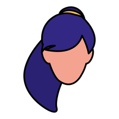 beautiful woman head avatar character