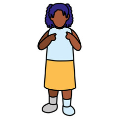beautiful little black girl character