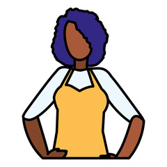 beautiful and young black woman character