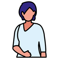 beautiful and young woman character