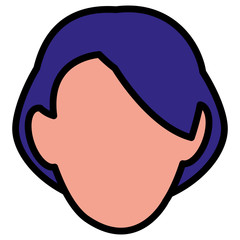 beautiful little girl head character