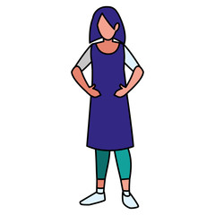 beautiful little girl character