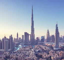Fotobehang Skyline van Dubai, Verenigde Arabische Emiraten © Iakov Kalinin