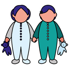 beautiful little girls couple characters