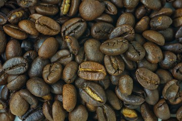 group of roasted coffee