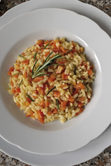 risotto alle carote e rosmarino