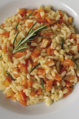 risotto alle carote e rosmarino