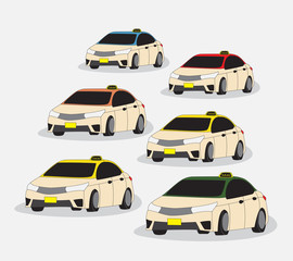 Set of  Dubai Taxi Meter Car