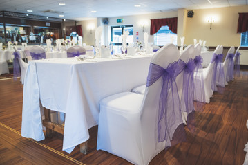 Wedding tables at a reception