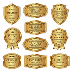 luxury vintage badge and label set
