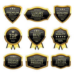 set of badges and labels