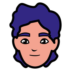 young man head avatar character