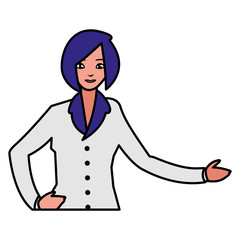 beautiful and young woman character