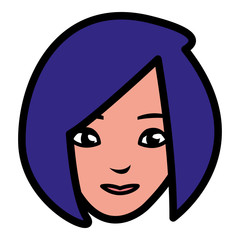 beautiful woman head avatar character