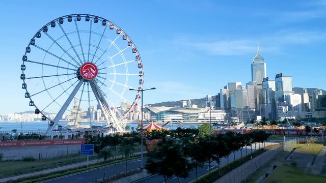 Ferris Wheel & Carousel at Open Air Toll Playground, China Hong Kong Central Pier, 4 Dec 2018