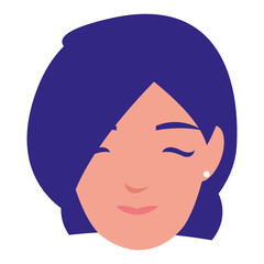beautiful woman head avatar character