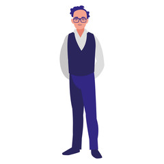 young man with glasses avatar character