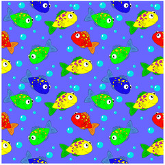 vector illustration, fish pattern