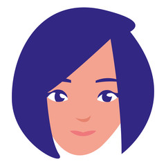 beautiful woman head avatar character