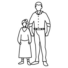 father with daughter characters