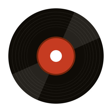 Vinyl music vintage symbol