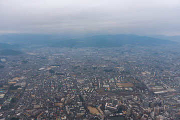 a bird's eye view of Fukuoka City, Japan